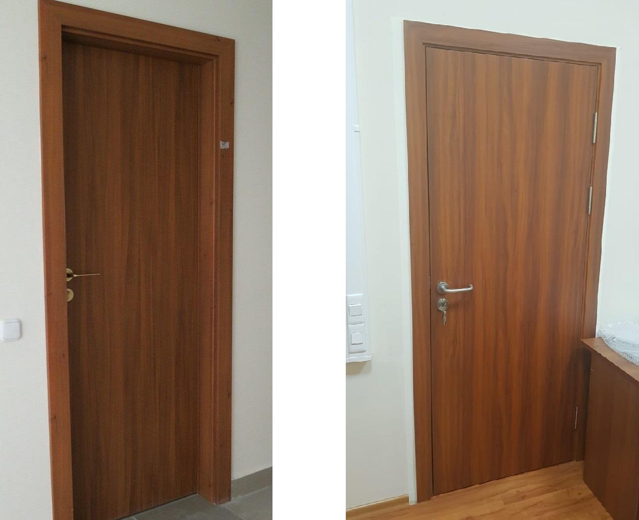 Распашные деревянные двери Benefit 1, установленные в кабинете руководителя